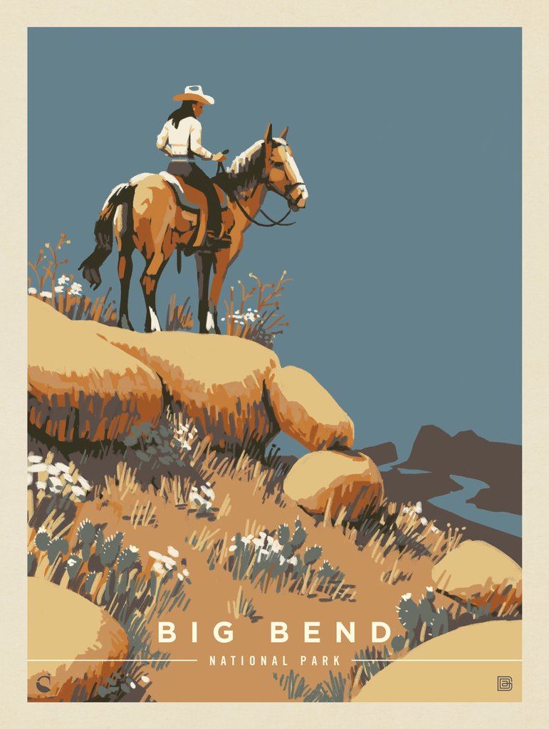 Big Bend National Park: Desert Vista - Notecards - Artwork