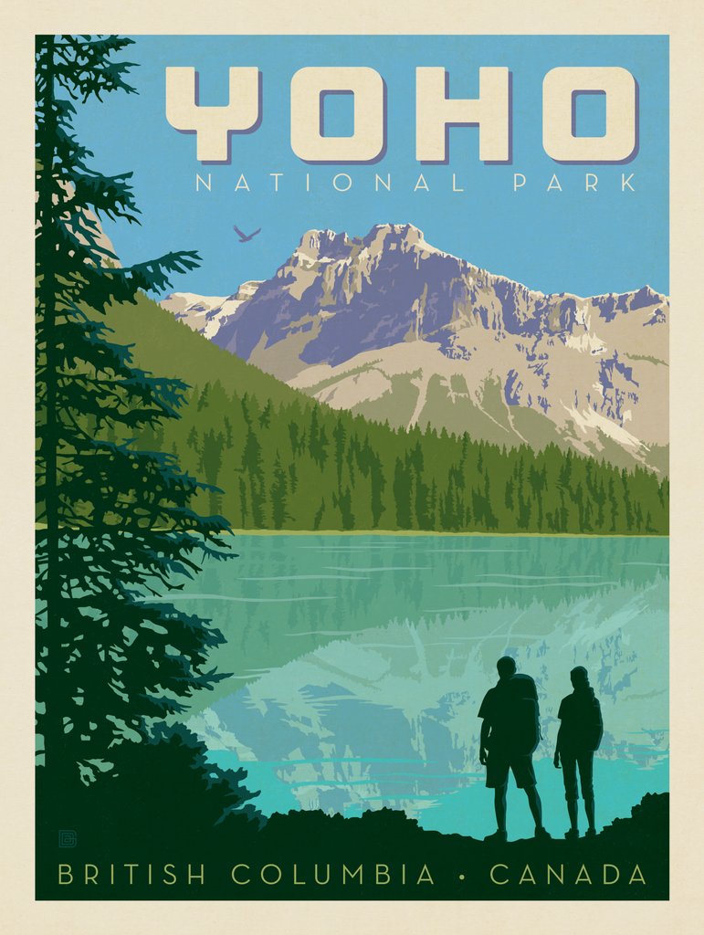Canada: Yoho National Park - Metal Sign - Artwork