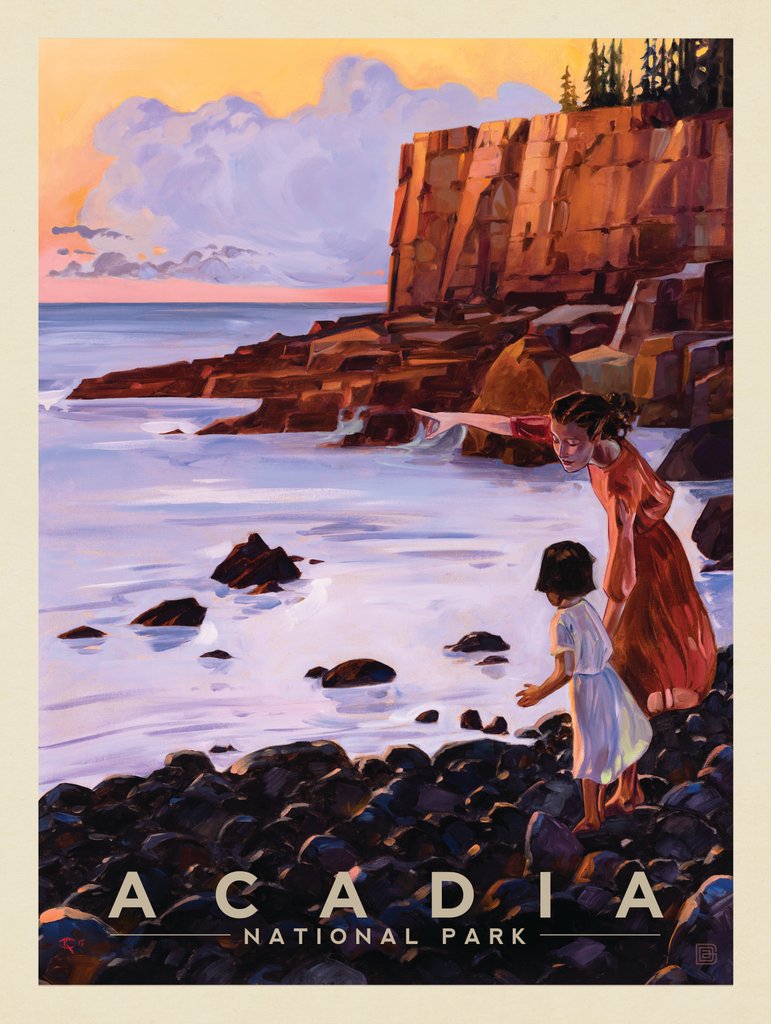 Acadia National Park: Otter Cliffs-KC - Canvas - Artwork