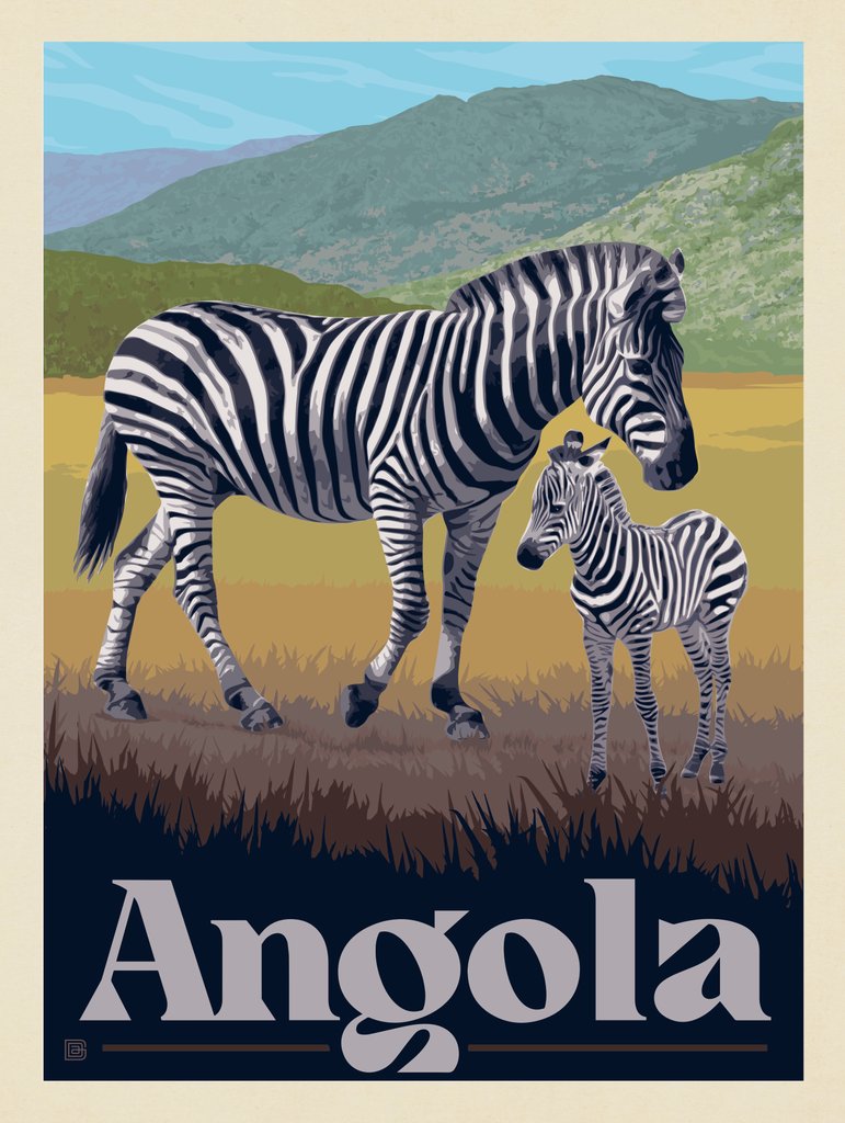 Angola, Africa - Art Print - Artwork