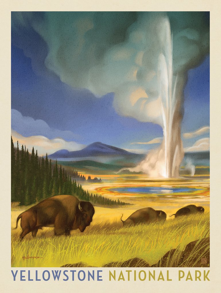 Yellowstone National Park: Wonderland - Art Print - Artwork