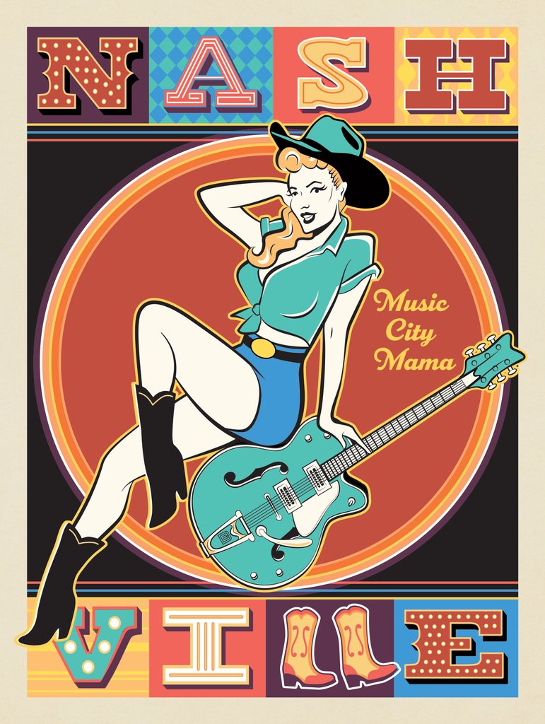 Music City Mama - Metal Sign - Artwork