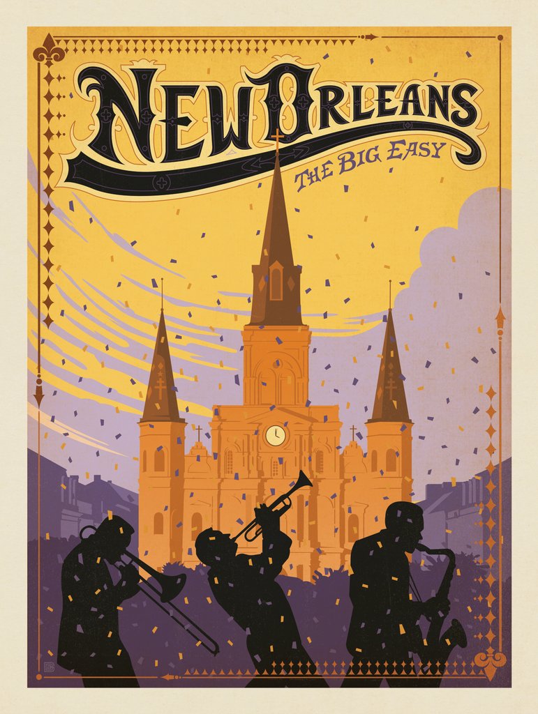 New Orleans: The Big Easy - Canvas - Artwork