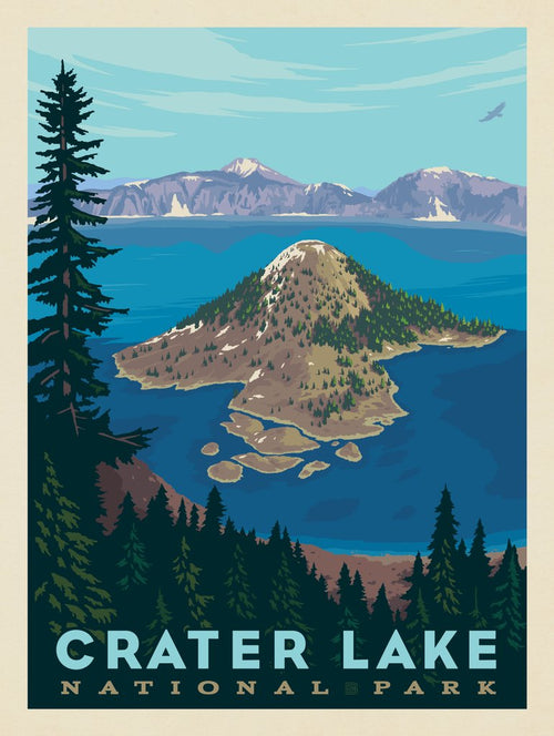 Crater Lake National Park: Watchman Peak Trail - Art Print - Artwork