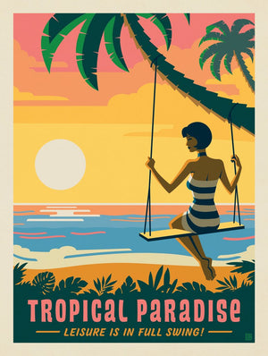 Tropical Paradise: Palm Tree Swing