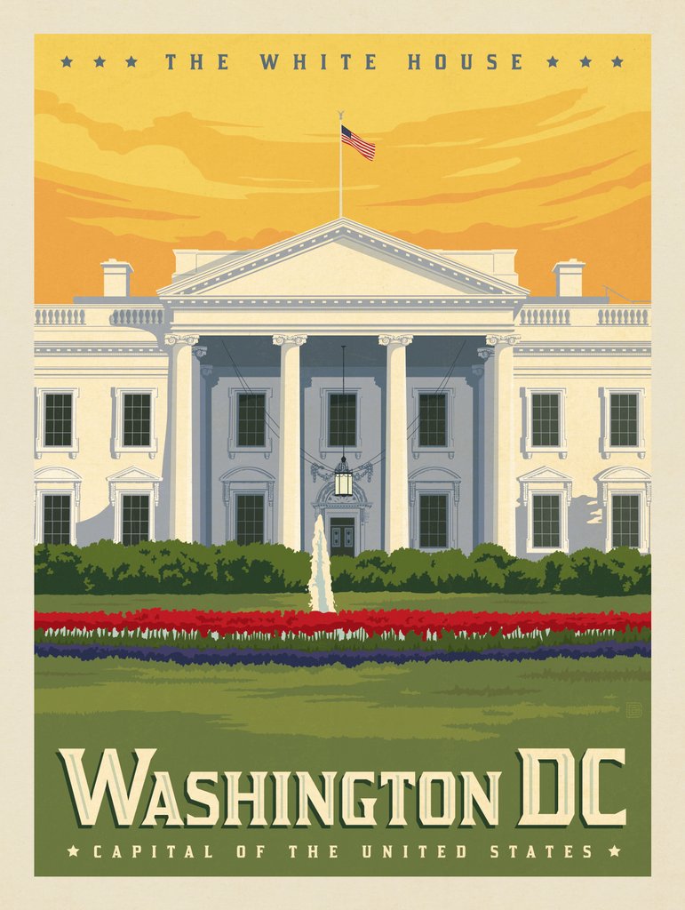 Washington, DC: White House - Notecards - Artwork