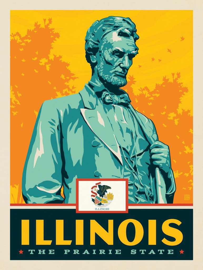 Illinois State Pride - Canvas - Artwork