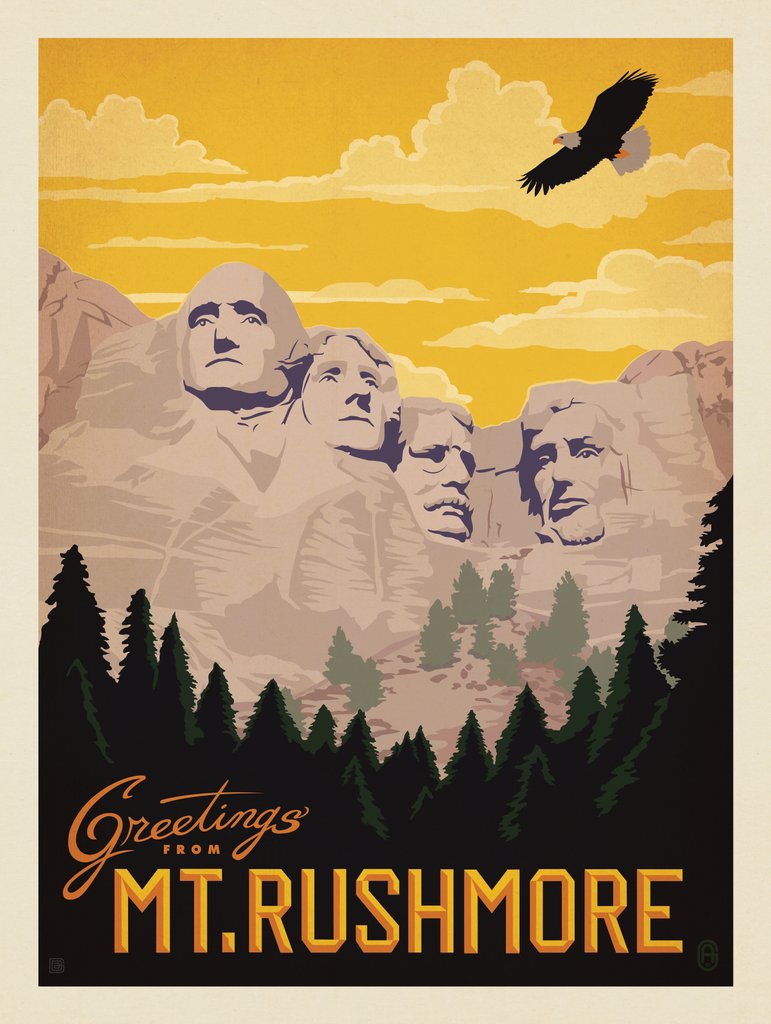 Mt Rushmore National Memorial - Notecards - Artwork