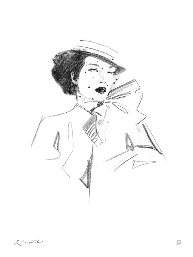 Fashion Sketch: Impeccable - Metal Sign - Artwork
