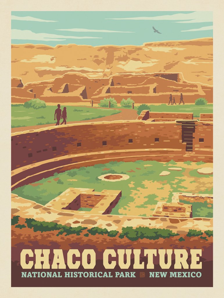 Chaco Culture National Historical Park: Daytime - Canvas - Artwork