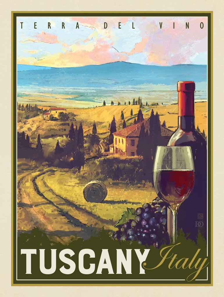 Italy, Tuscany: Terra Del Vino - Art Print - Artwork