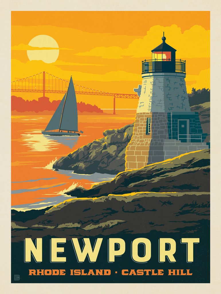 Newport, Rhode Island - Postcards - Artwork