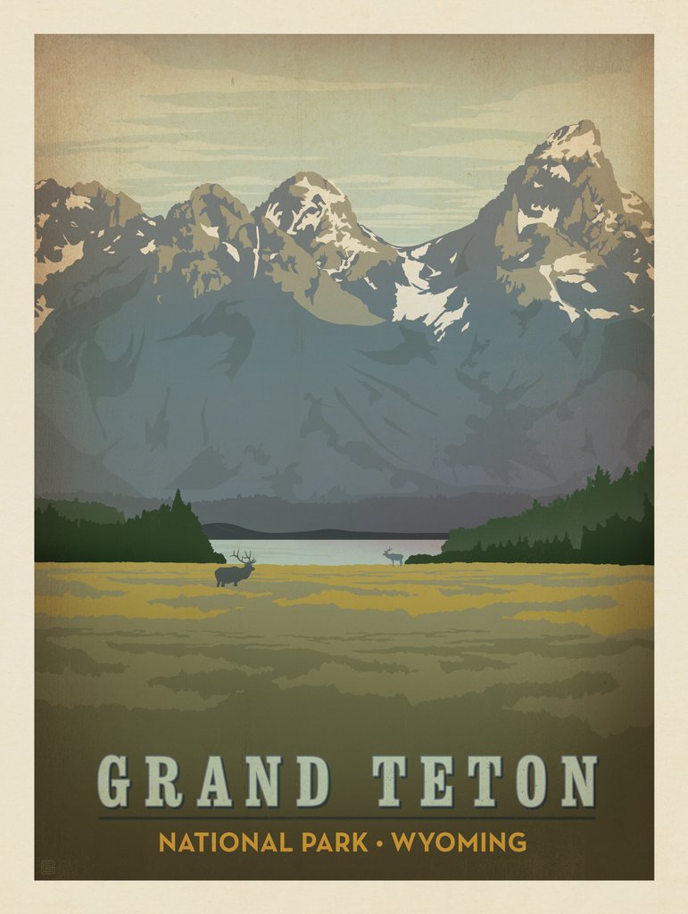 Grand Teton National Park: MADE - Postcards - Artwork