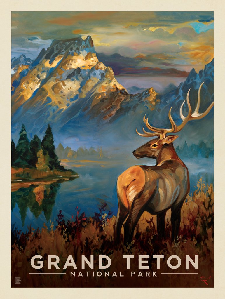 Grand Teton: Morning Mist - Notecards - Artwork