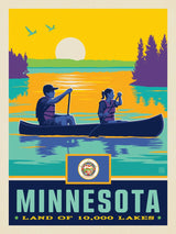 Minnesota State Pride (Old Flag) - Metal Sign - Artwork