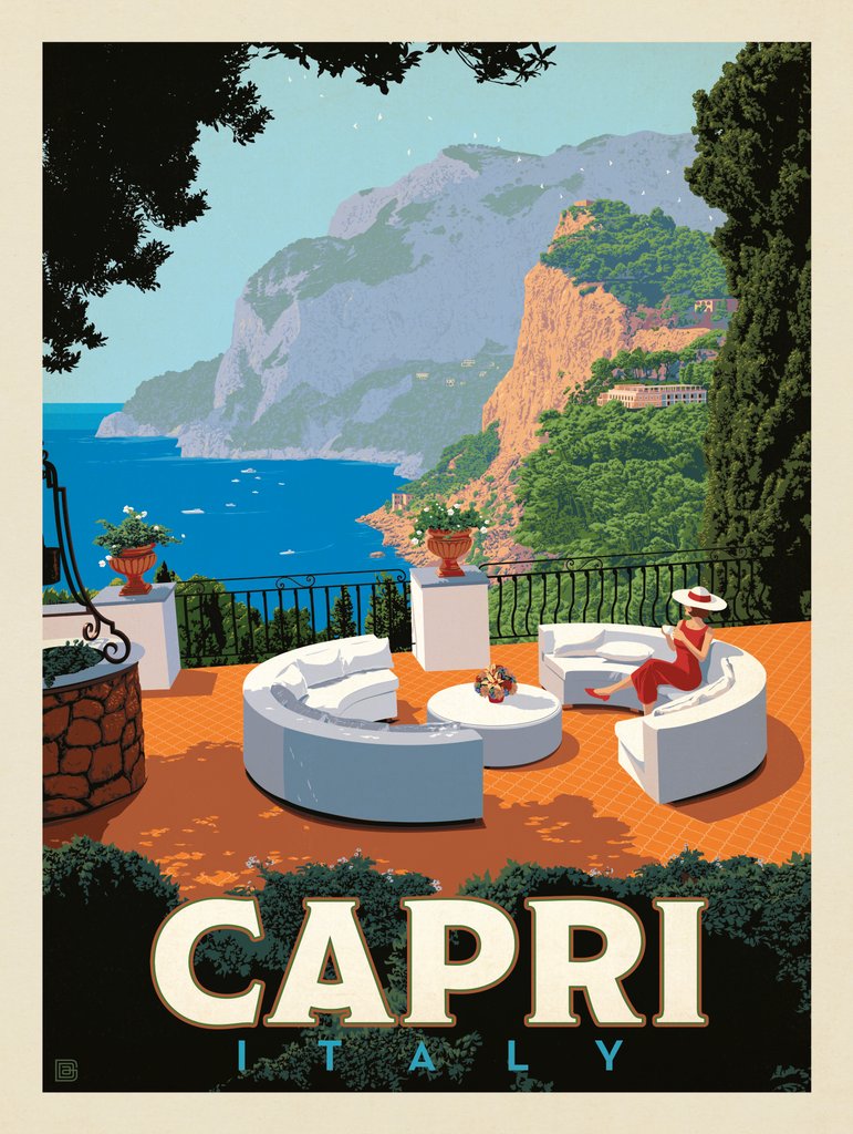 Italy: Capri - Art Print - Artwork