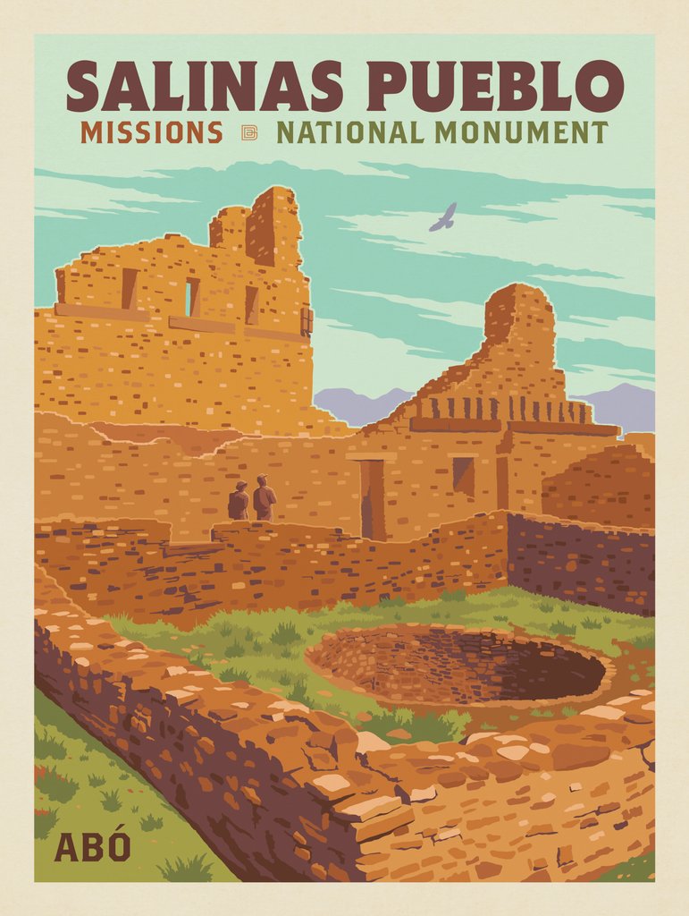 Salinas Pueblo Missions National Monument: Abó Unit, NM - Canvas - Artwork