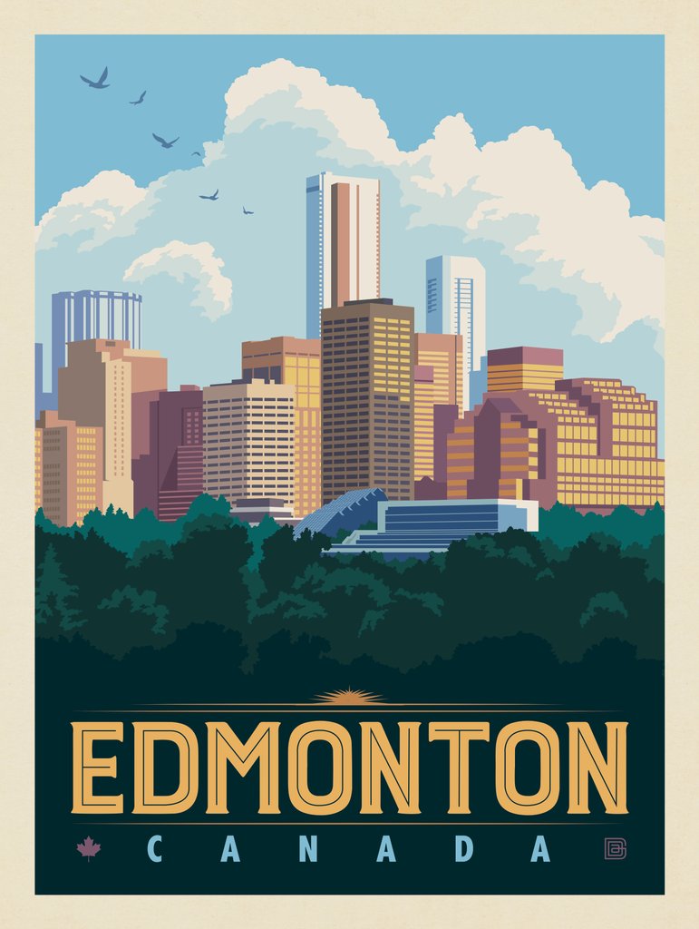 Canada: Edmonton - Art Print - Artwork