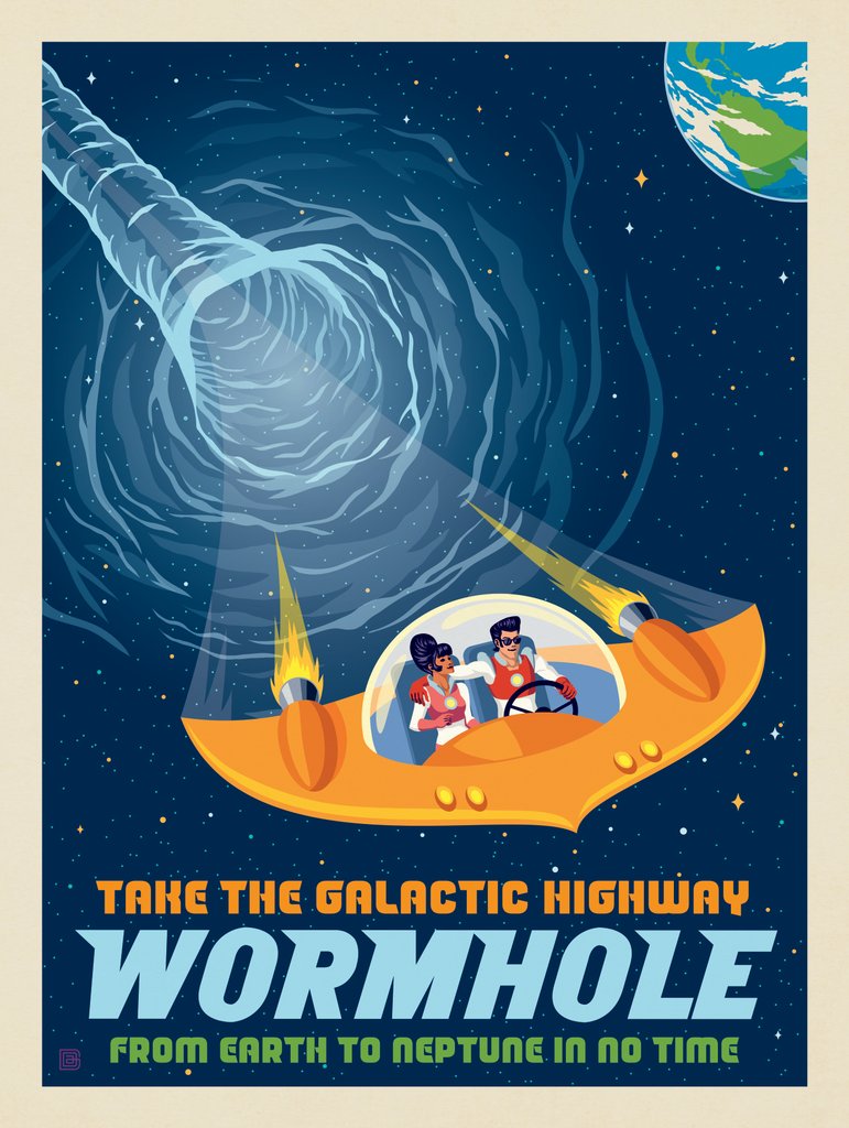 Wormhole: Galactic Highway Fantasy - Notecards - Artwork