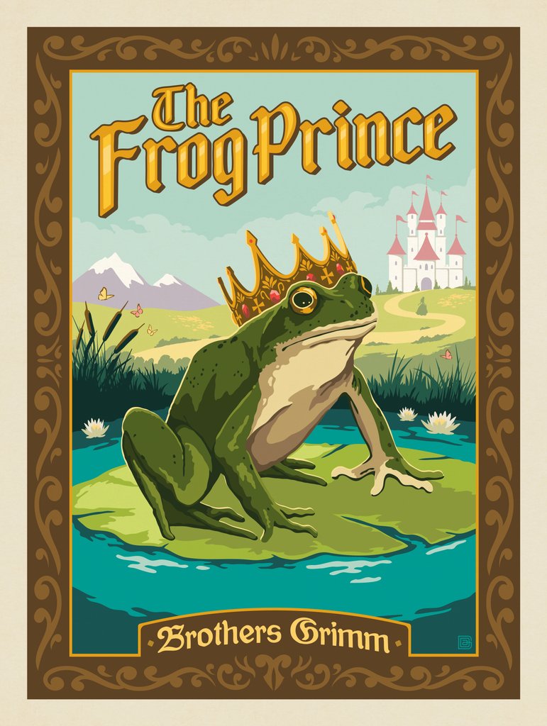 The Frog Prince: Brothers Grimm - Art Print - Artwork