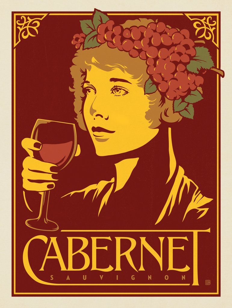 Cabernet Sauvignon - Notecards - Artwork