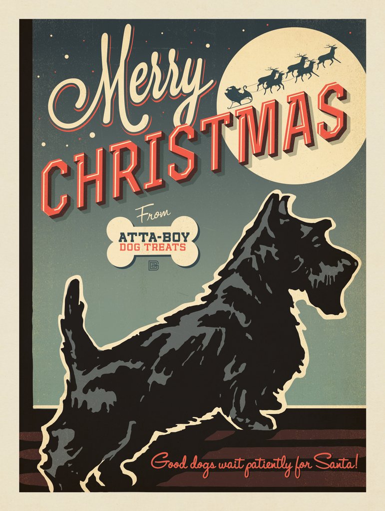 Merry Christmas: Atta-Boy Treats - Art Print - Artwork