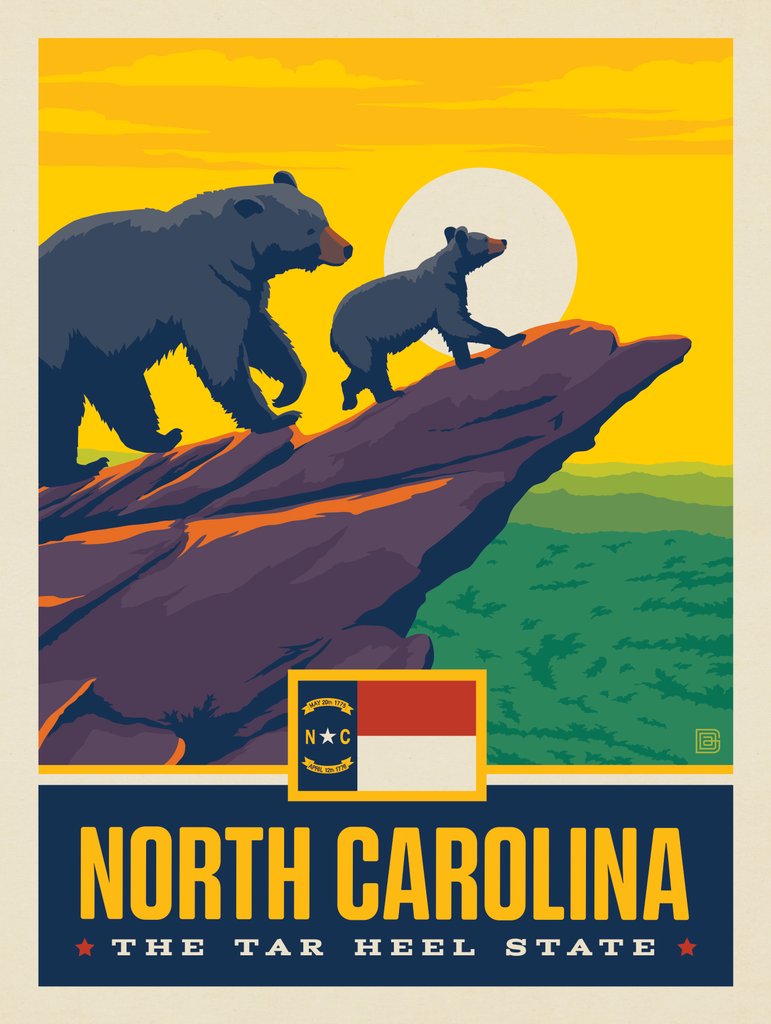 North Carolina State Pride - Postcards - Artwork