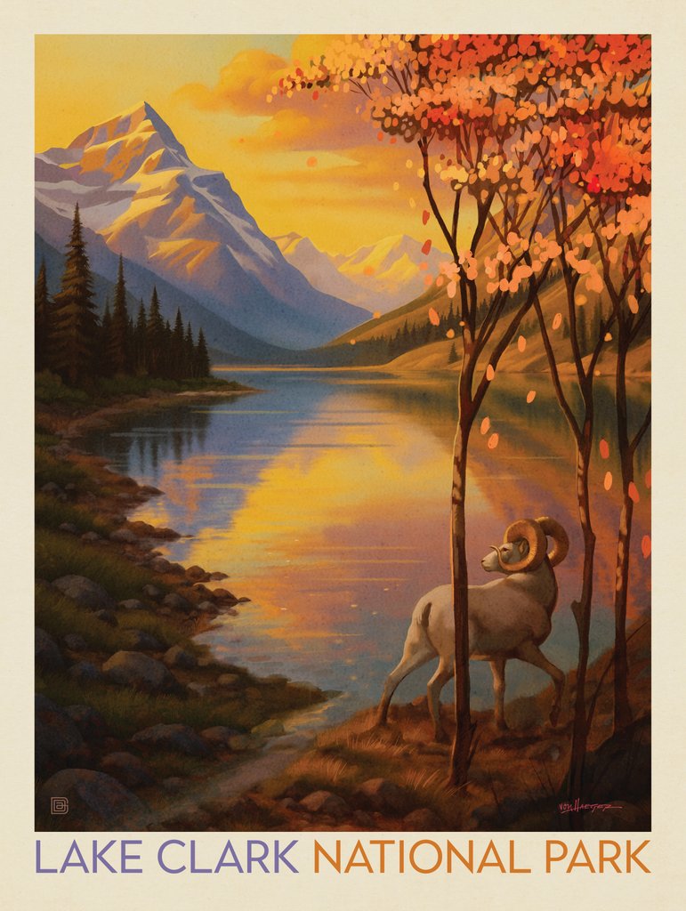 Lake Clark National Park: Autumn Glow - Notecards - Artwork