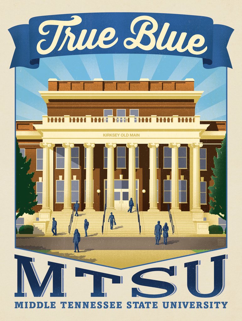 MTSU: True Blue - Canvas - Artwork