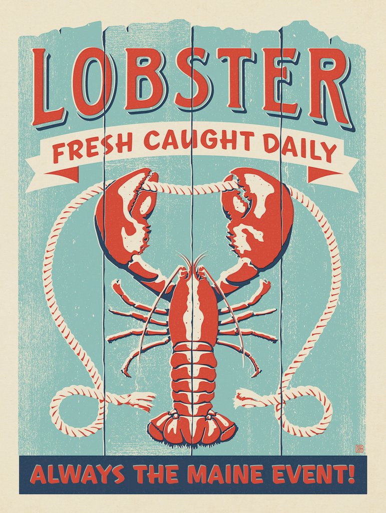 Lobster: Maine Event - Canvas - Artwork