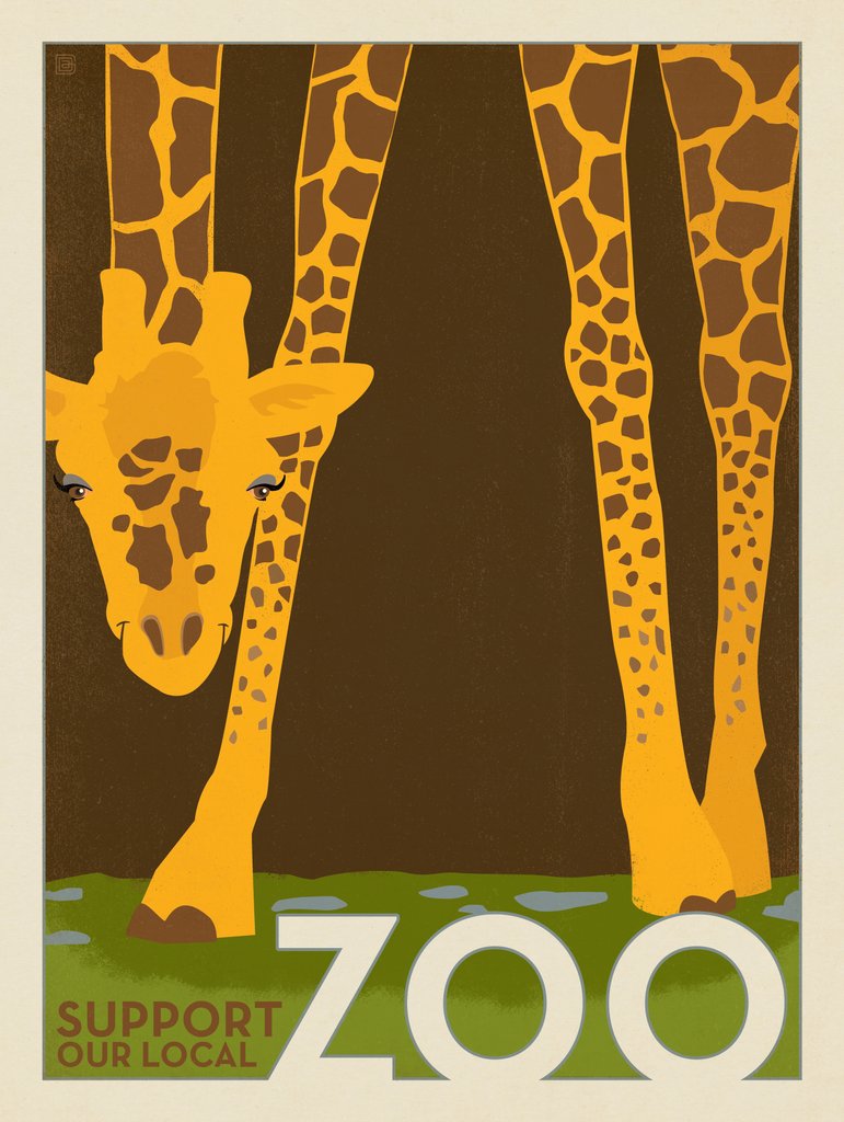 Zoo: Giraffe - Art Print - Artwork