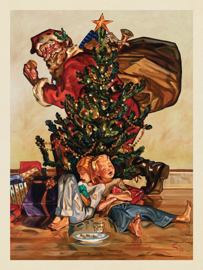 Wall Calendar 12-December: Waiting For Santa - Notecards - Artwork
