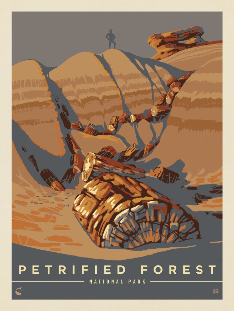 Petrified Forest National Park: Frozen In Time - Postcards - Artwork