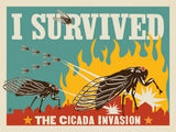 Cicada Invasion: I Survived (Horizontal) - Notecards - Artwork