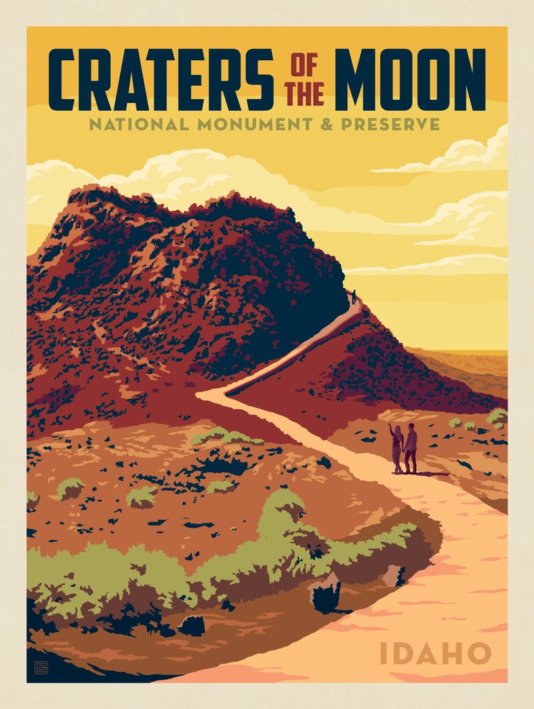 Craters Of The Moon National Monument, Idaho - Postcards - Artwork