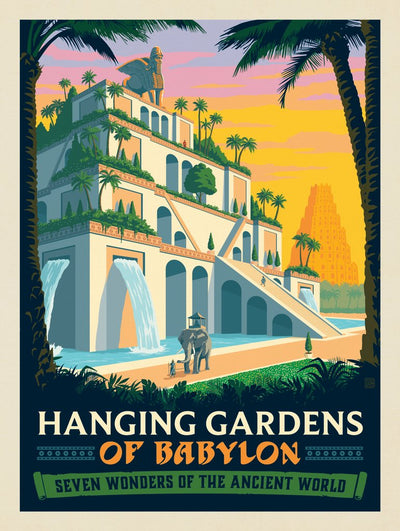 7 Wonders of the Ancient World: The Hanging Gardens of Babylon - Art Print