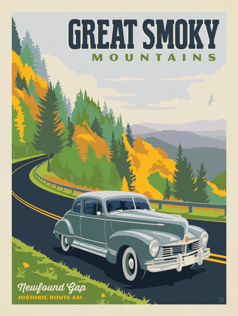 Great Smoky Mountains National Park: Hwy 441 - Canvas - Artwork