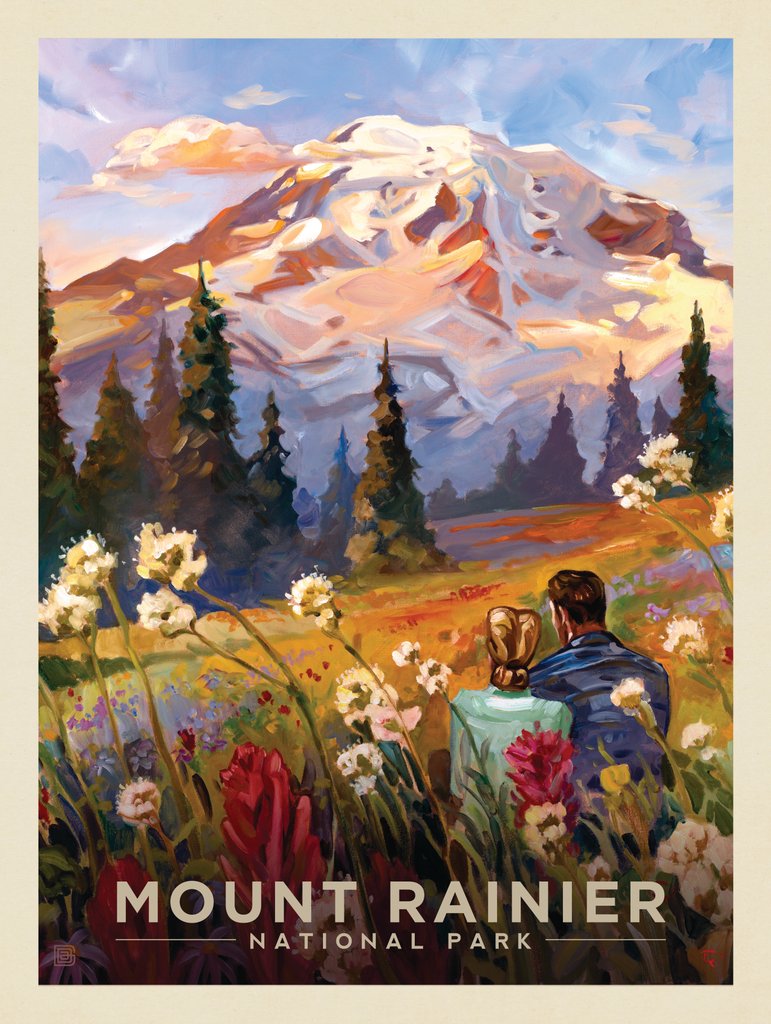 Mount Rainier National Park: Moment in the Meadow - Canvas - Artwork