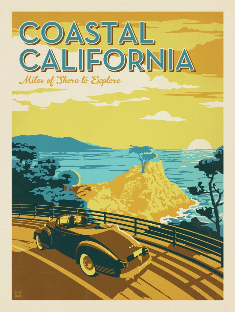 Coastal California - Postcards - Artwork