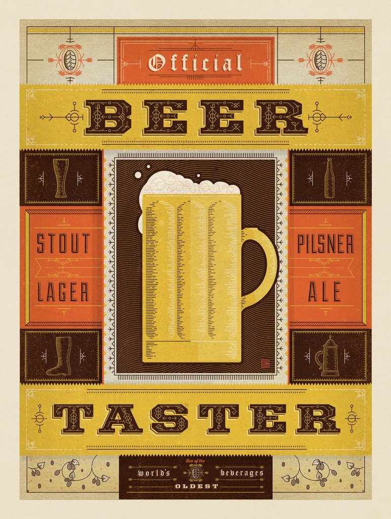 Official Beer Taster - Canvas - Artwork
