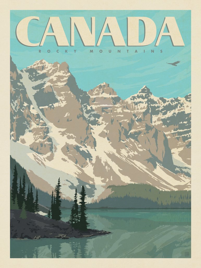 Canada: Canadian Rockies - Art Print - Artwork