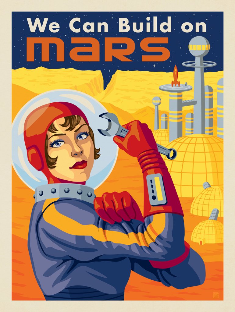 Mars: We Can Do It! - Metal Sign - Artwork