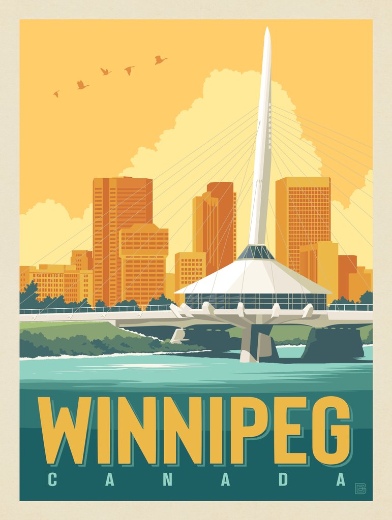 Canada: Winnipeg - Canvas - Artwork