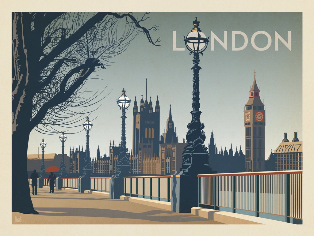 England: London, Horizontal - Metal Sign - Artwork