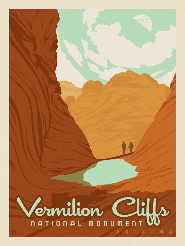 Vermilion Cliffs National Monument, Arizona - Metal Sign - Artwork