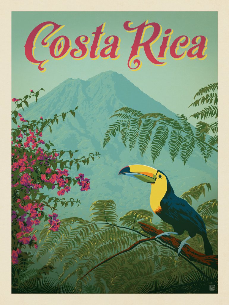 Costa Rica - Canvas - Artwork