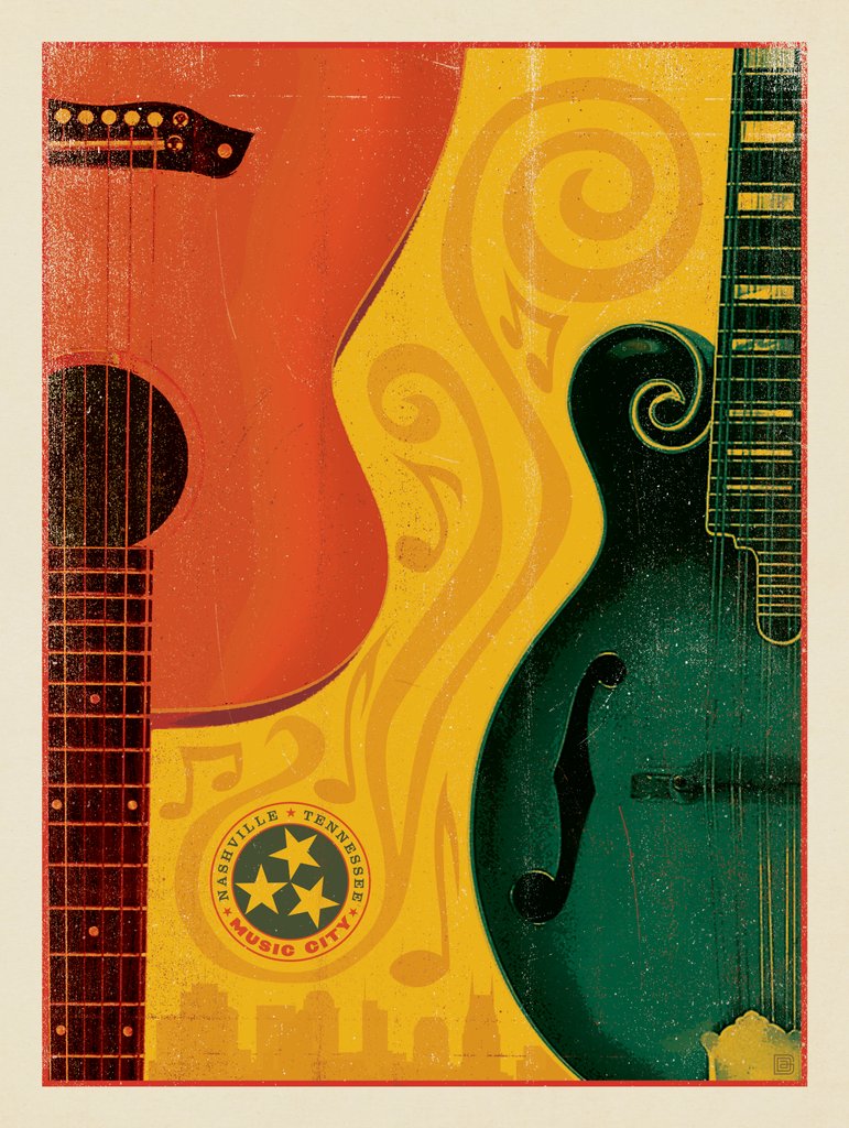 Guitar & Mandolin - Canvas - Artwork