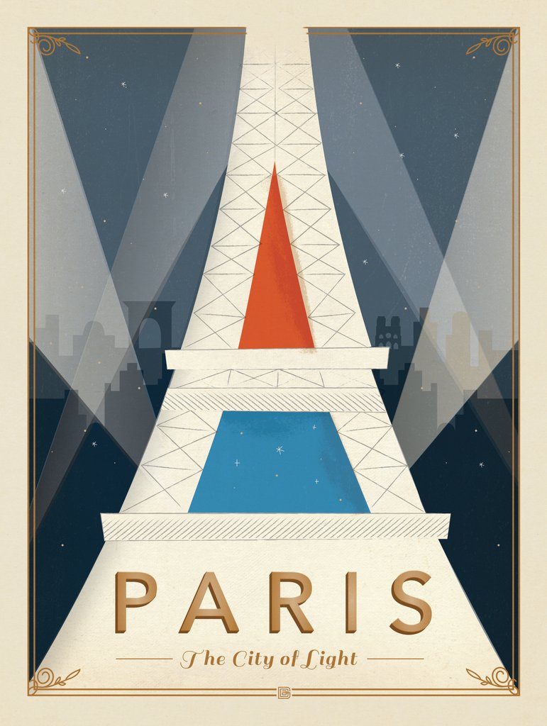 France, Paris: Mid-Century Modern - Metal Sign - Artwork