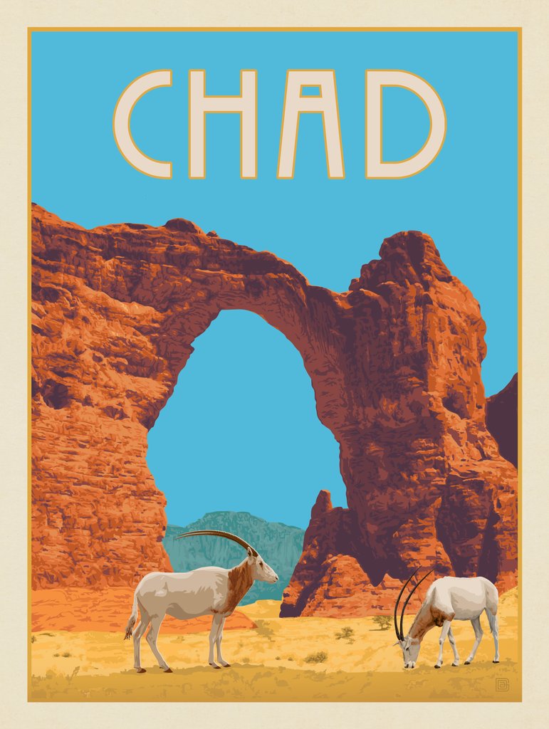 Chad, Africa - Art Print - Artwork