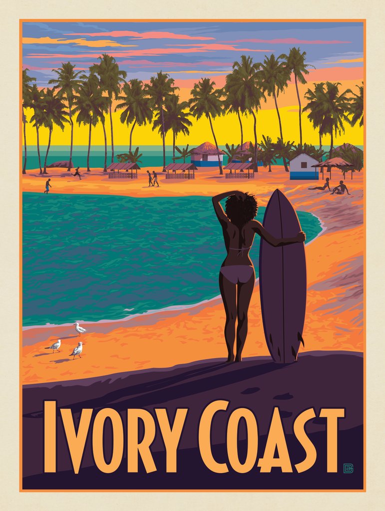 Ivory Coast, Africa - Art Print - Artwork